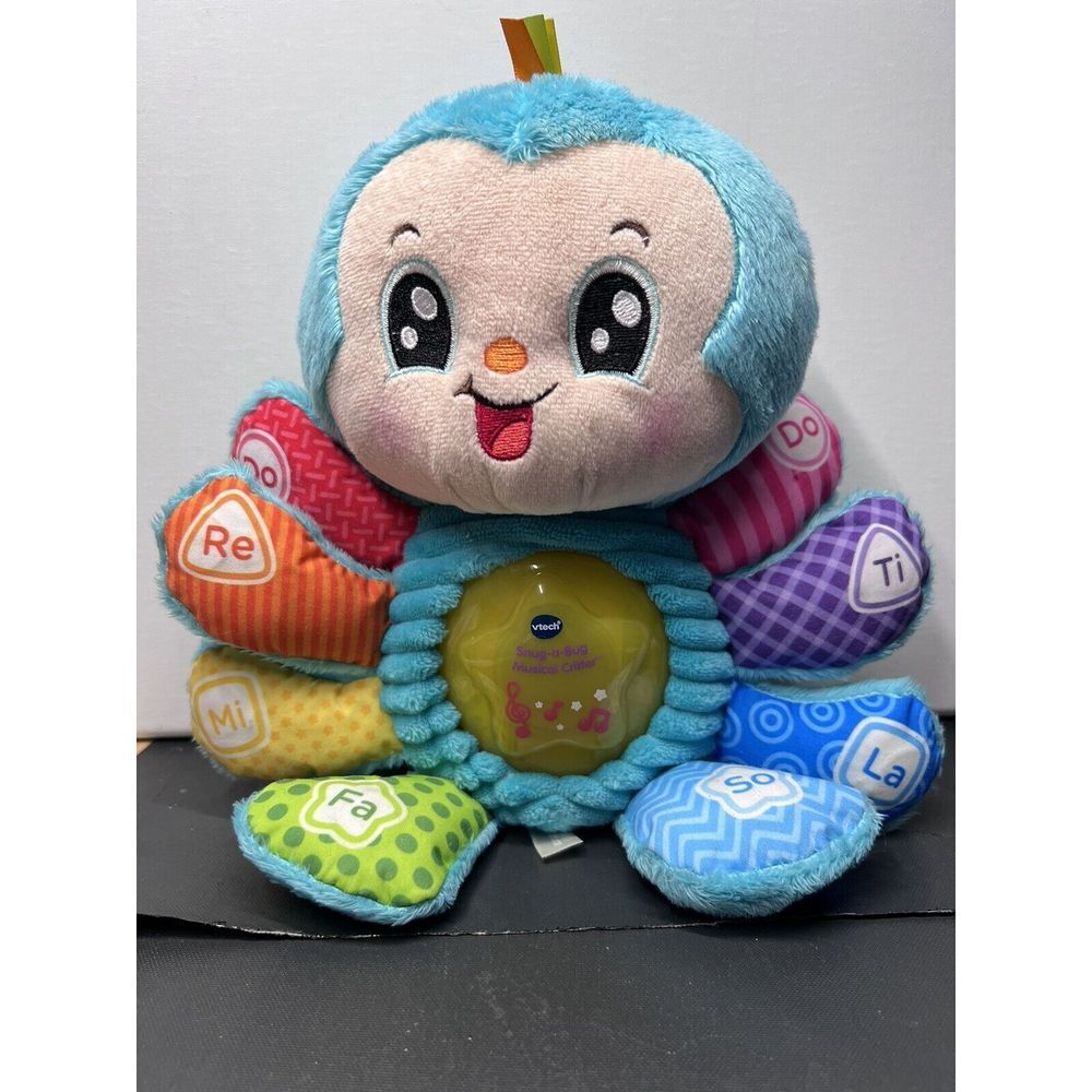 VTECH SNUG-A-BUG MUSICAL CRITTER LIGHT UP PLUSH BABY TODDLER‎ TOY ~ WORKS!